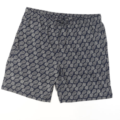 Marks and Spencer Men’s Blue Tropical Print Lounge Shorts XL