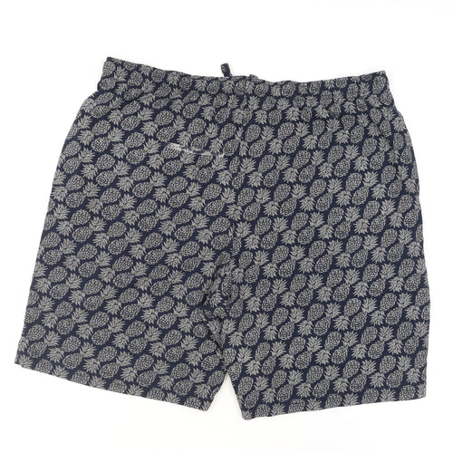 Marks and Spencer Men’s Blue Tropical Print Lounge Shorts XL
