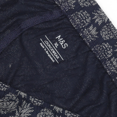 Marks and Spencer Men’s Blue Tropical Print Lounge Shorts XL