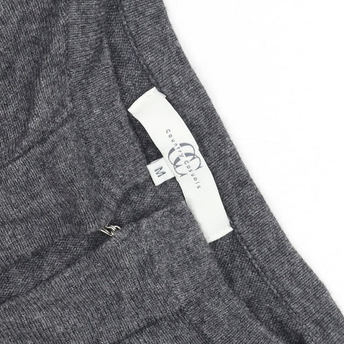 Country Casuals Women Grey Wool Blend Cardigan M Round Neck Knit