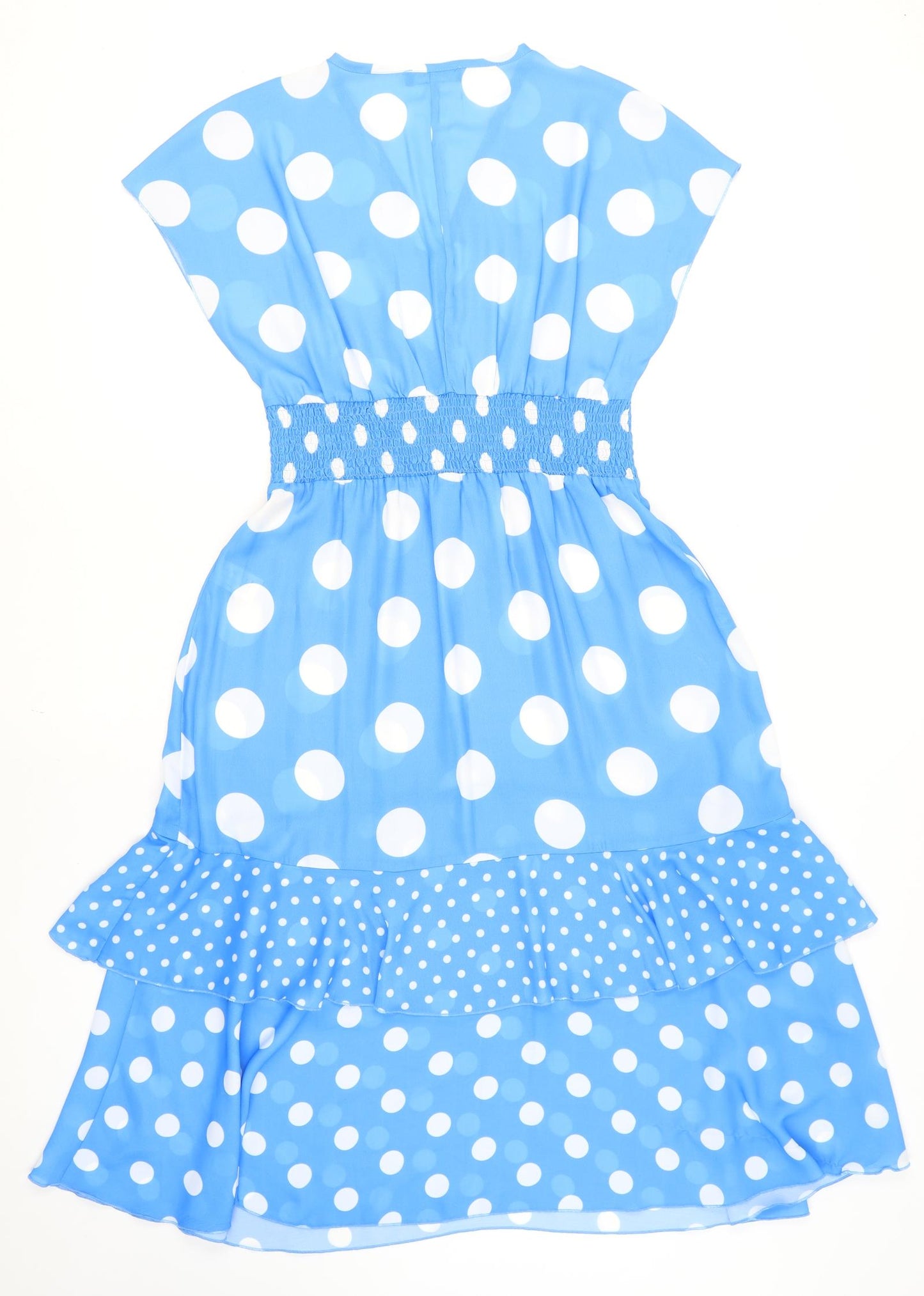 Kaleidoscope Women's Blue Polka Dot Strapless Bodycon Dress Size 14