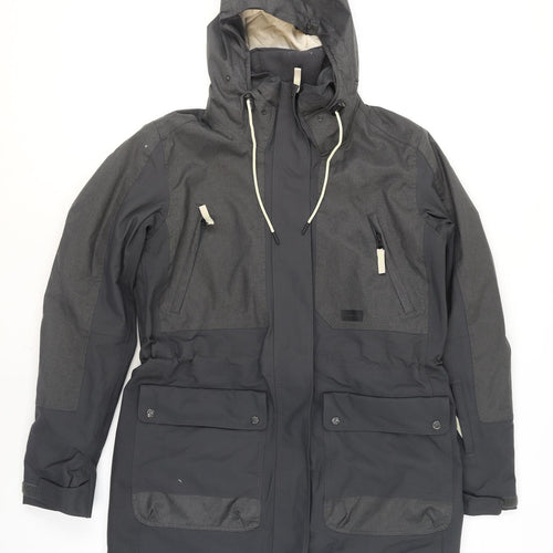 Decathlon Men's Grey M Waterproof Ski Jacket Snowboard 500 Winter Hooded