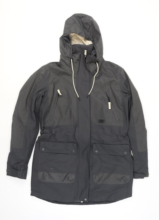 Decathlon Men's Grey M Waterproof Ski Jacket Snowboard 500 Winter Hooded