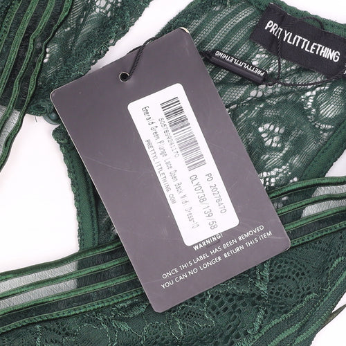 PrettyLittleThing Women’s Green Lace Bodycon Midi Dress Size 10