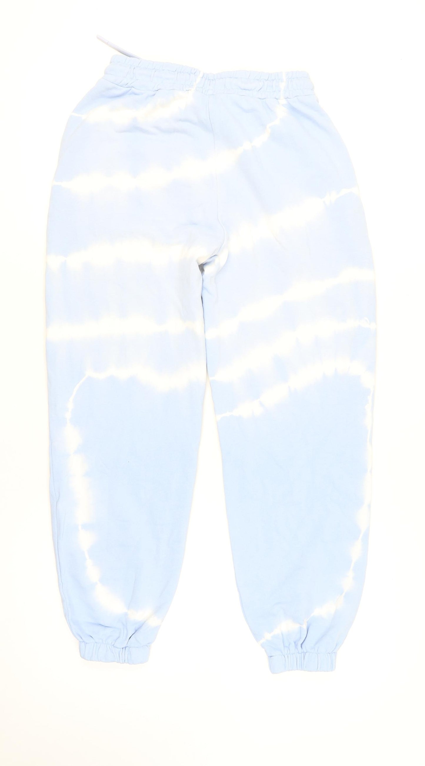 Bershka Women Blue Tie Dye Jogger Size 8 Cotton Blend Activewear Trousers