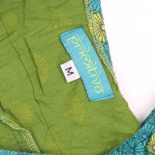 Pranella Women's Green A-Line Cotton Summer Dress Size M