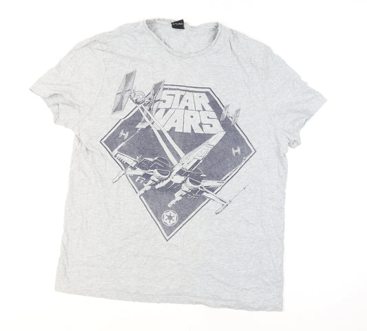 George Star Wars Grey Short Sleeve Men's T-Shirt Size L