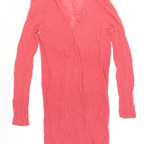 Sandwich Womens Pink V-Neck Long Sleeve Knit Cardigan M