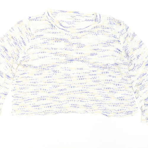 VAN AKE Women’s Multicoloured Open-Knit Pullover Jumper One Size