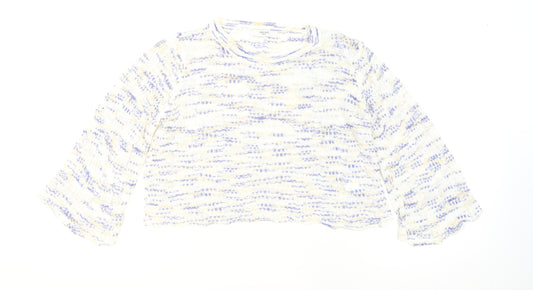 VAN AKE Women’s Multicoloured Open-Knit Pullover Jumper One Size