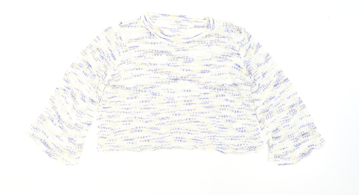 VAN AKE Women’s Multicoloured Open-Knit Pullover Jumper One Size