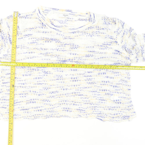 VAN AKE Women’s Multicoloured Open-Knit Pullover Jumper One Size
