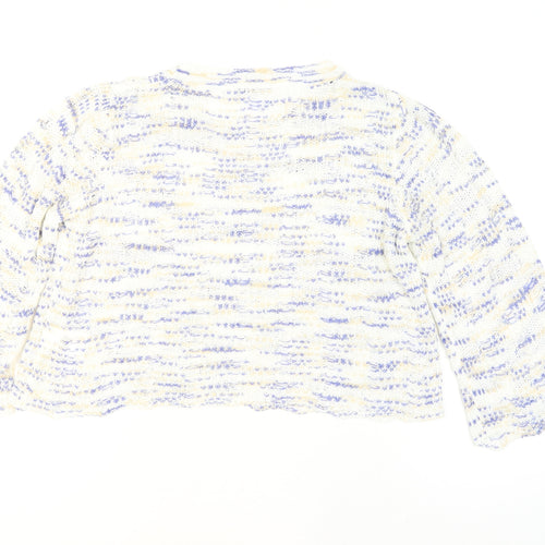 VAN AKE Women’s Multicoloured Open-Knit Pullover Jumper One Size