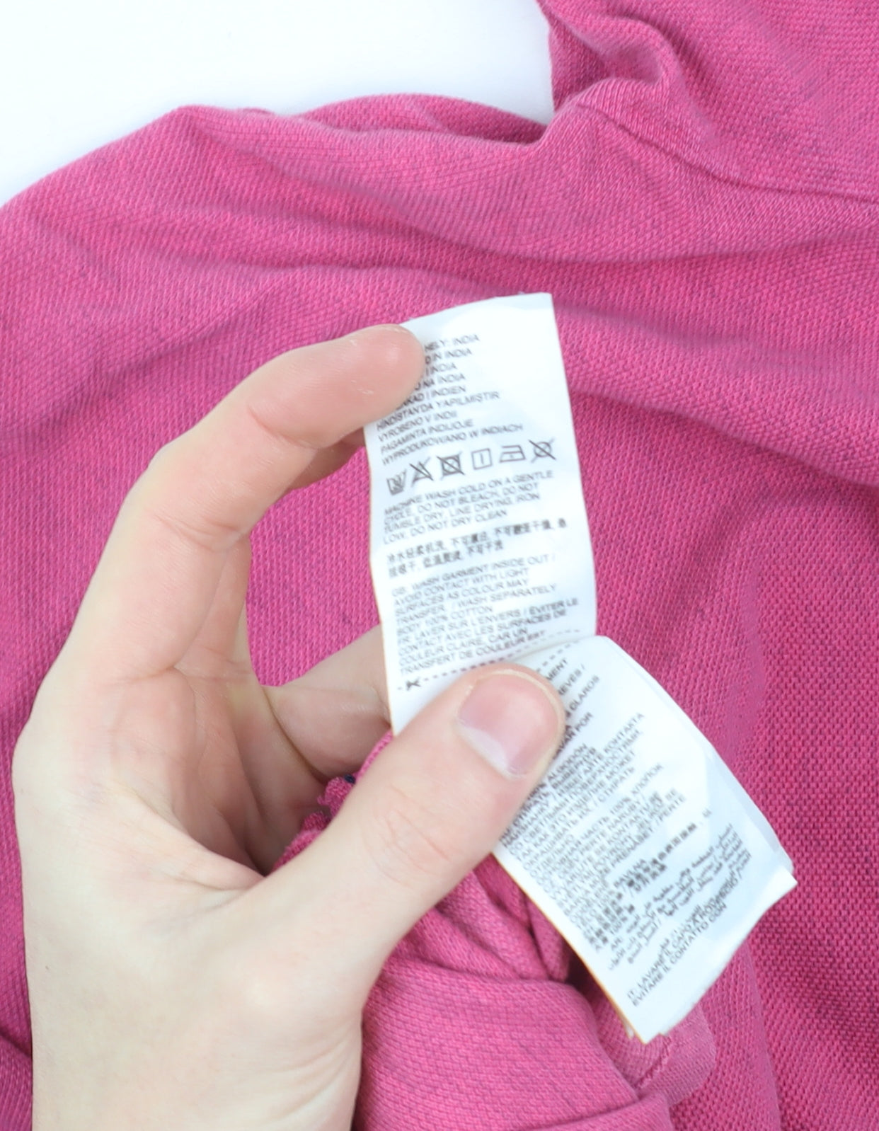 Superdry Men’s Pink Cotton Short Sleeve Polo Shirt Size L