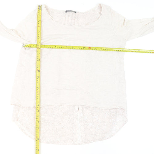 Mint Velvet Women's Ivory Linen Floral Tunic Blouse Size 10