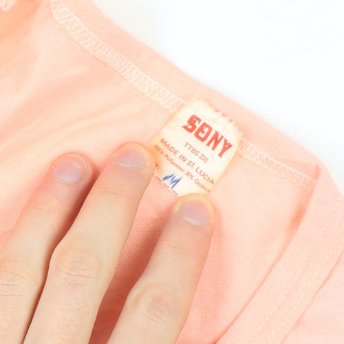 Sony Womens Pink Trinidad & Tobago Graphic T-Shirt Size S Vintage