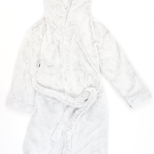 Marks and Spencer Women’s Grey Fleece Hooded Belted Robe XS