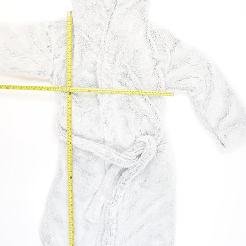 Marks and Spencer Women’s Grey Fleece Hooded Belted Robe XS