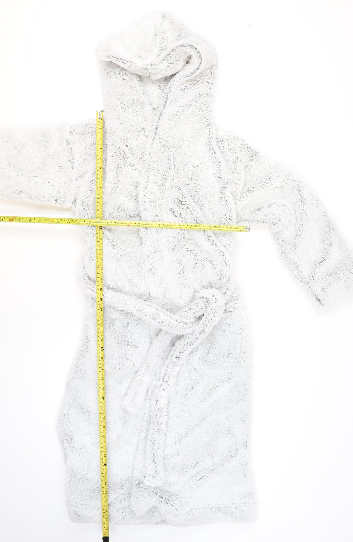 Marks and Spencer Women’s Grey Fleece Hooded Belted Robe XS