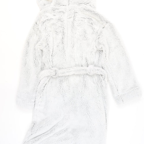 Marks and Spencer Women’s Grey Fleece Hooded Belted Robe XS