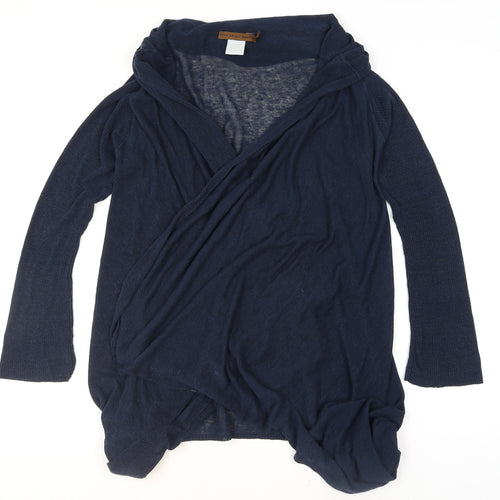 Fenn Wright Manson Women's Blue Silk Cotton Wrap Jumper M
