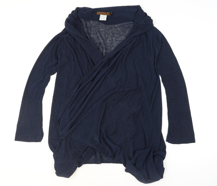Fenn Wright Manson Women's Blue Silk Cotton Wrap Jumper M