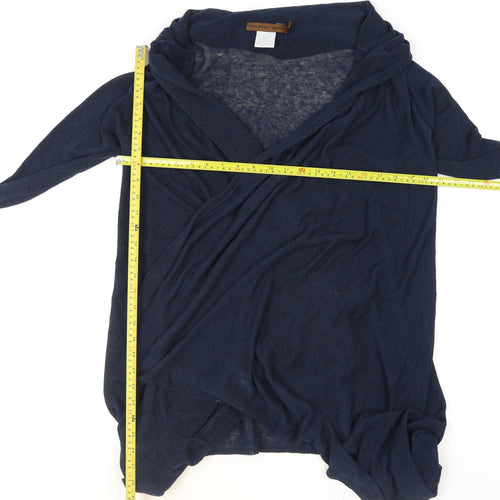 Fenn Wright Manson Women's Blue Silk Cotton Wrap Jumper M