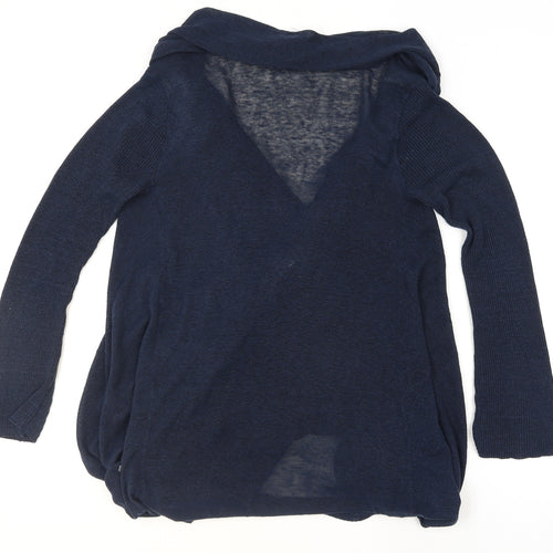 Fenn Wright Manson Women's Blue Silk Cotton Wrap Jumper M