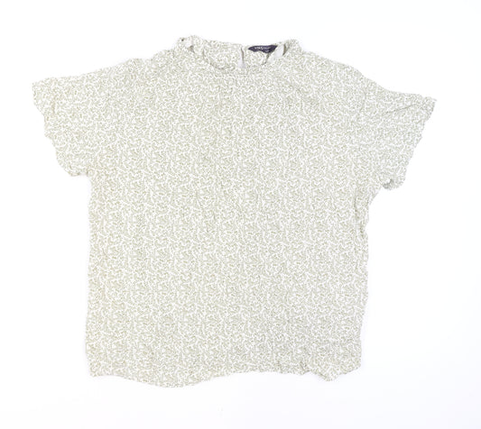 Marks and Spencer Women’s Ivory Floral Viscose Blouse Size 14