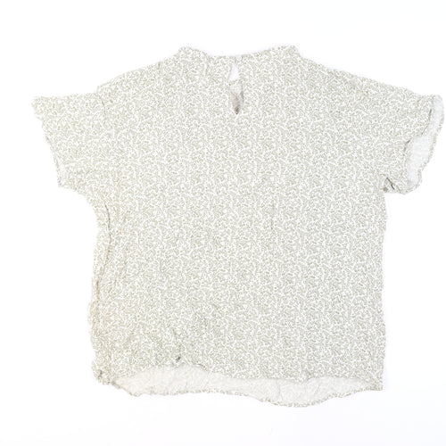 Marks and Spencer Women’s Ivory Floral Viscose Blouse Size 14