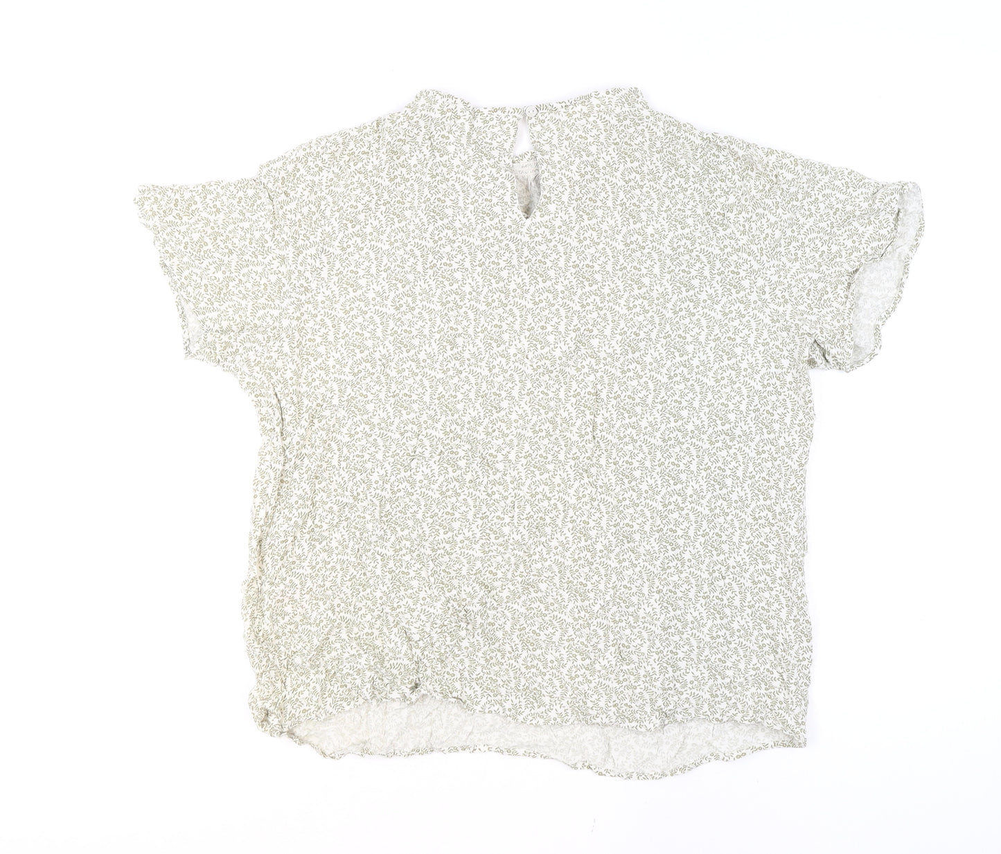 Marks and Spencer Women’s Ivory Floral Viscose Blouse Size 14