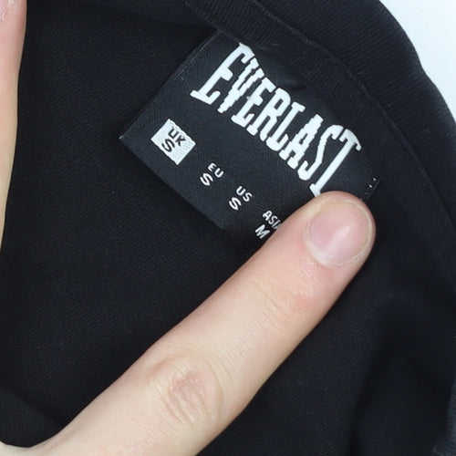 Everlast Men's Black Cotton Crew Neck Graphic Sports T-Shirt Size S