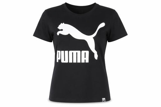Puma Women’s Black Logo T-Shirt Size 10 Short Sleeve Cotton