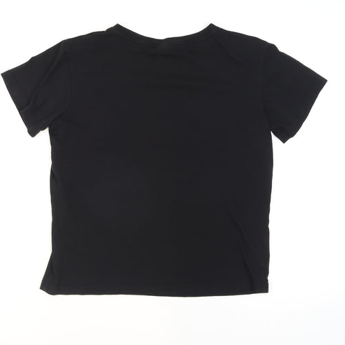 Puma Women’s Black Logo T-Shirt Size 10 Short Sleeve Cotton