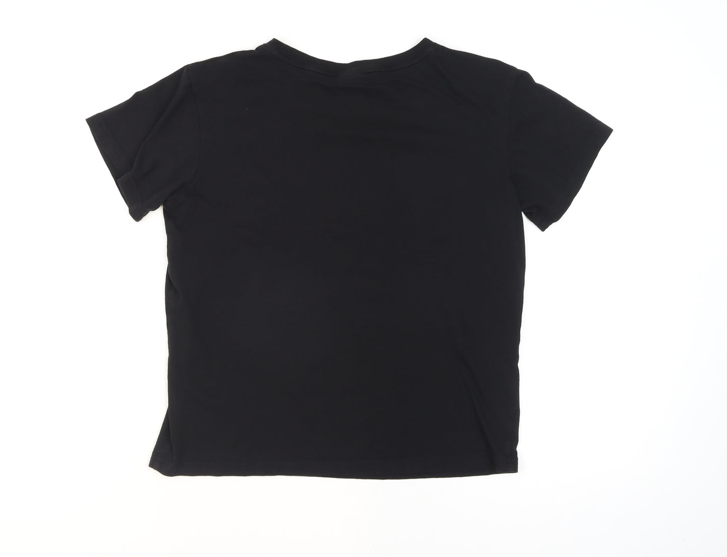 Puma Women’s Black Logo T-Shirt Size 10 Short Sleeve Cotton