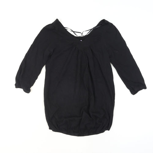 Maternity Black V-Neck Tunic Blouse Women’s Size 10