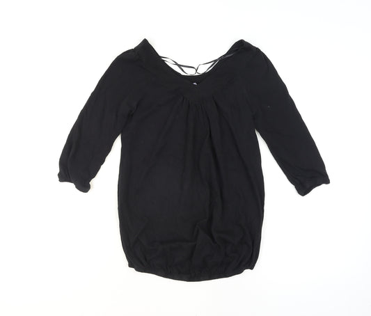 Maternity Black V-Neck Tunic Blouse Women’s Size 10