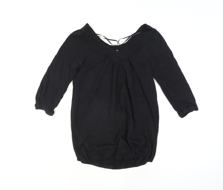 Maternity Black V-Neck Tunic Blouse Women’s Size 10