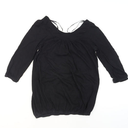 Maternity Black V-Neck Tunic Blouse Women’s Size 10