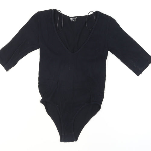 Banana Republic Women's Black Ribbed Bodysuit XS – Classic Scoop Neck Style
