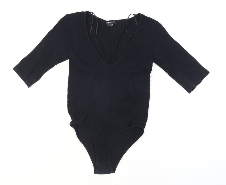 Banana Republic Women's Black Ribbed Bodysuit XS – Classic Scoop Neck Style