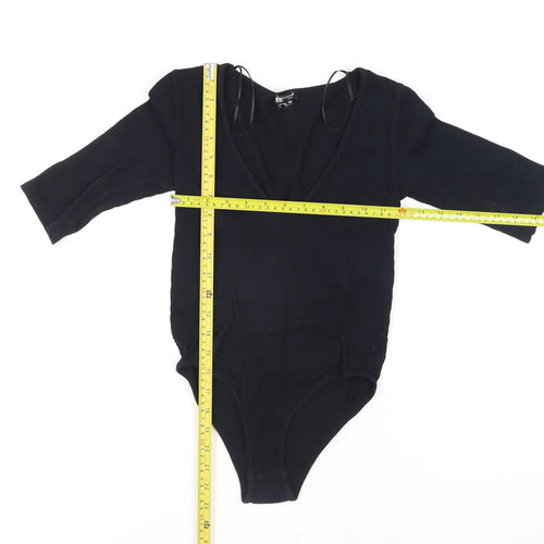 Banana Republic Women's Black Ribbed Bodysuit XS – Classic Scoop Neck Style