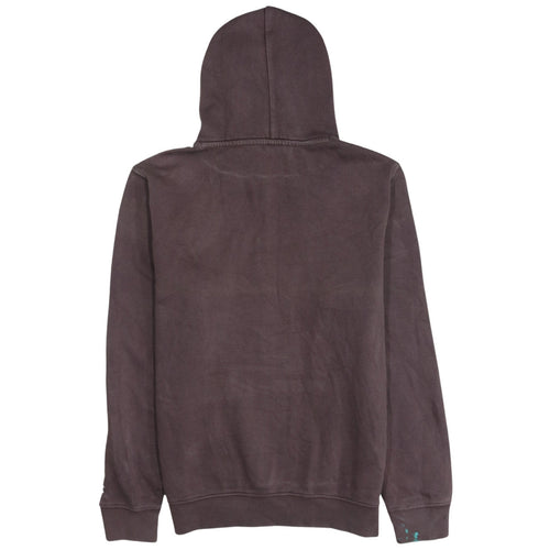 Champion Men's Brown Small Pullover Hoodie with Logo Print