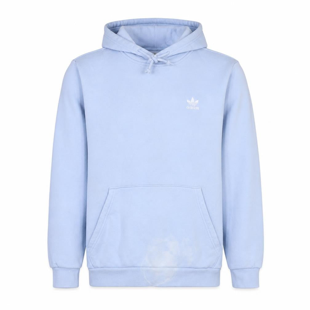 Front view of Adidas men’s blue xs pullover hoodie regular fit sportswear