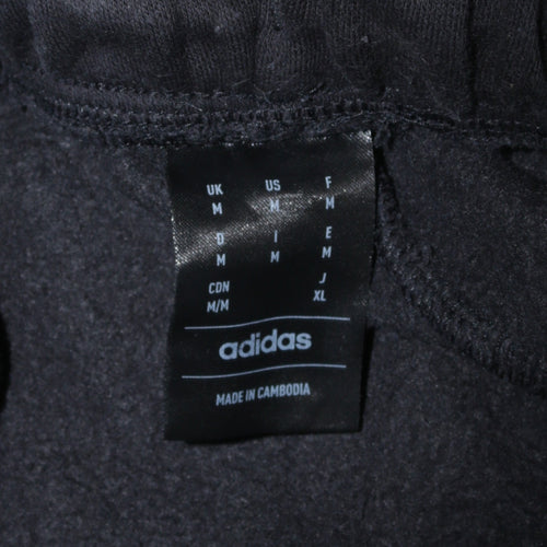 adidas Mens Black Jogger Sweatpants M Regular Fit Fleece Activewear