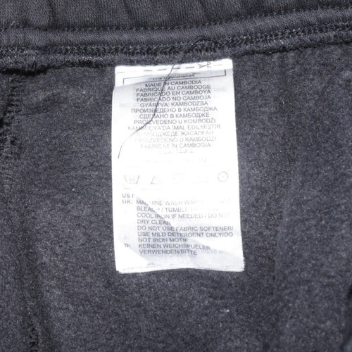 adidas Mens Black Jogger Sweatpants M Regular Fit Fleece Activewear