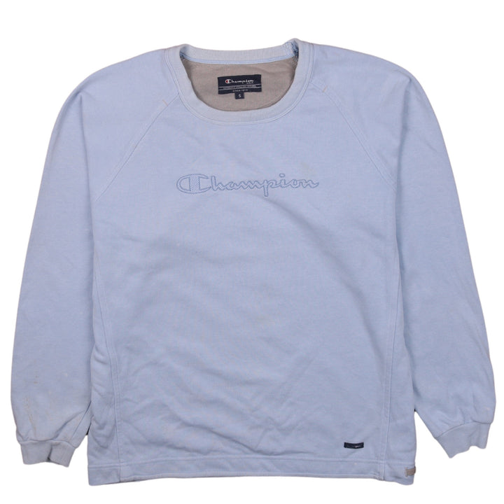 Champion Men's Blue Small Pullover Sweatshirt Embroidered Logo