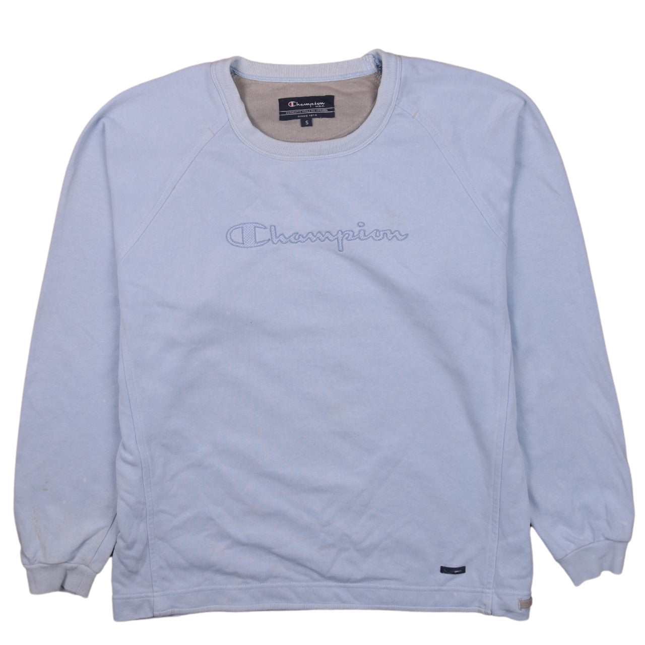 Champion Men's Blue Small Pullover Sweatshirt Embroidered Logo