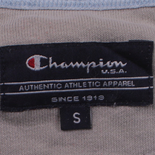 Champion Men's Blue Small Pullover Sweatshirt Embroidered Logo