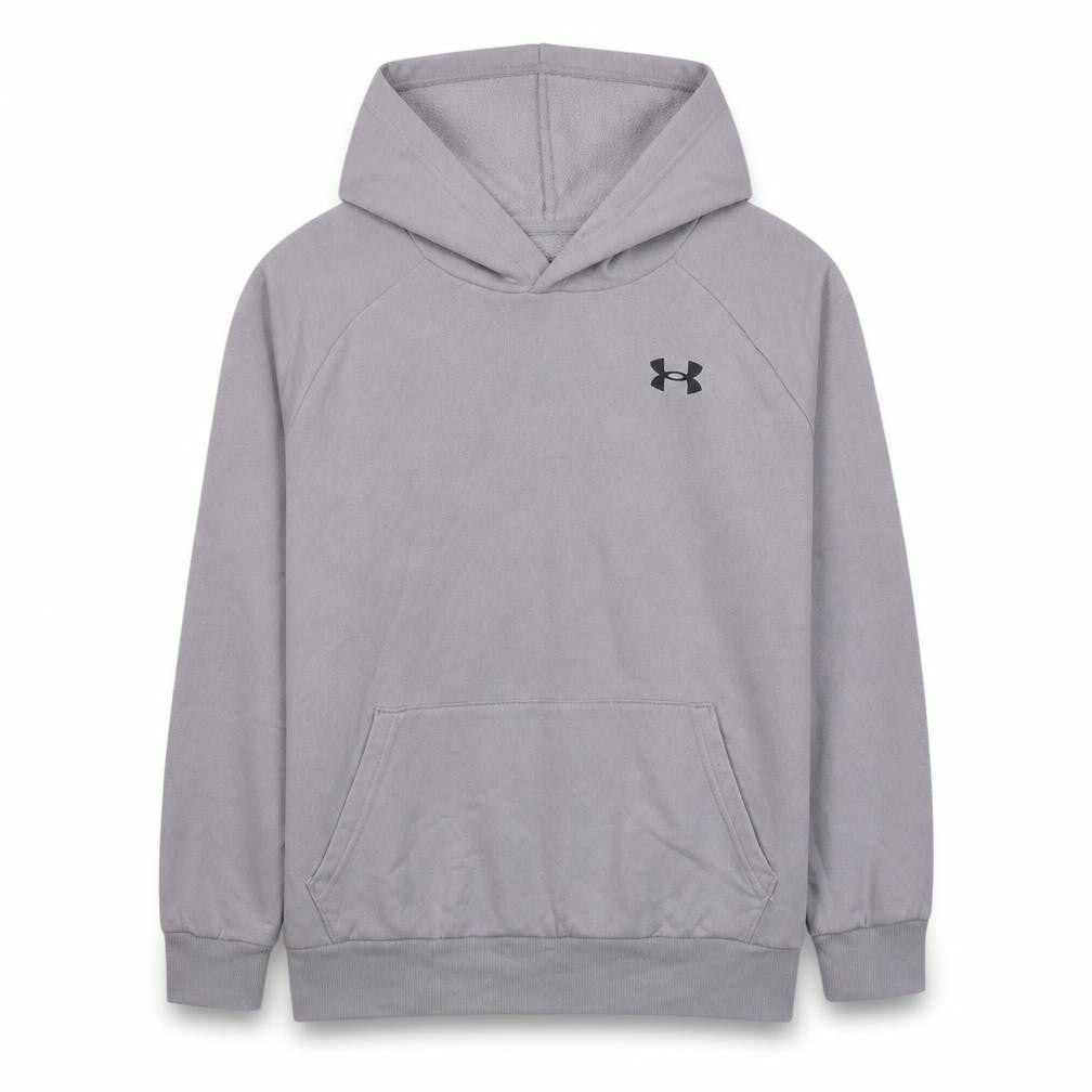 Under Armour Boys Grey Pullover Hoodie YLG 12-13 Years Fleece Sweatshirt